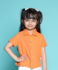 Resort Collar Shirt With Resort Pant Orange & Yellow