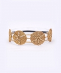 Gota Floral Sequin Hairband - Brown, Gold