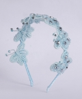 Whimsical Butterfly Dreams Hairband - Blue, Silver, Clear