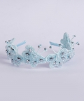 Whimsical Butterfly Dreams Hairband - Blue, Silver, Clear