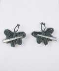 Whimsical Pearl and Crystal Winged Beauties Hairclip