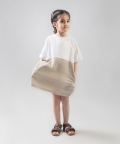 White Goat Block Dress