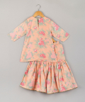 Rose Printed Kurta And Sharara Set