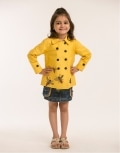 Bee Embroidered Trench Coat 