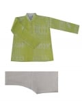 Green Kurta Churidar Set with Tie Dye Effect