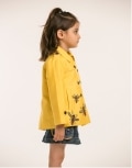 Bee Embroidered Trench Coat 