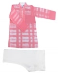 Tie-Dye Pink Kurta Churidar Set
