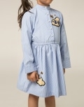 Cloud Patches Striped Dress