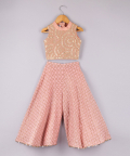 Thread And Gota Work Top With Brocade Embroidered Palazzo