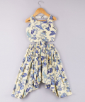 Printed Halter Neck Tie Top With Printed Harem Pants