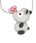 Butterfly and Panda Pendant In Sterling Silver