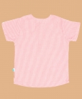 Resort 3/4Th Placket Kurta Shirt Pink & White For Girl & Boy