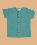 Front Open 100% Cotton Resort Shirt Sea Weed For Girl & Boy