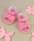 Kicks & Crawl-Woven Pink Sandals