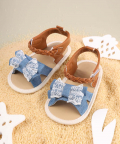 Kicks & Crawl-Denim & Lace Baby Sandals