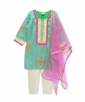 Green Silk Kurti With Pant