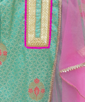 Green Silk Kurti With Pant