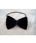 Navy Blue Velvet Bow Tie