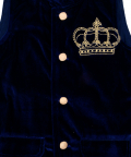 Blue Crown Velvet Jacket