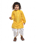 Yellow Gota Kurta With Dhoti