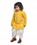 Yellow Gota Kurta With Dhoti