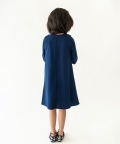 Navy Silver Pearl Dress