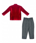 Maroon Embroidered Bandhgala Set