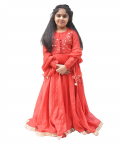 Embroidered Koti With Anarkali 