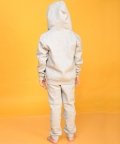 Sporty Collection Girls Hoodie Jogger Set - Grey Melange