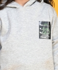 Sporty Collection Girls Hoodie Jogger Set - Grey Melange