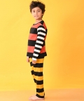 Forever Red Black Striped Pyjama Set - Red