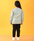 Tape Fleece Zipper Sweatshirt Black Jogger Set