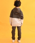 Block Fleece Boys Hoodie Dark Grey Jogger Set