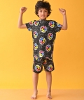 Football Black Sleepwear Short Set- Black