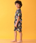 Football Black Sleepwear Short Set- Black