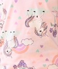 Unicorn Heart Short Sleeve Pyjama Set - Pink