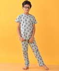 Popcorn Green Short Sleeve Pyjama Set - Green