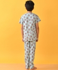 Popcorn Green Short Sleeve Pyjama Set - Green