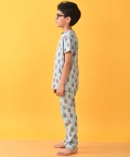 Popcorn Green Short Sleeve Pyjama Set - Green