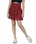 Animal Print Smoked Skirt