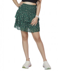 Animal Print Smoked Skirt