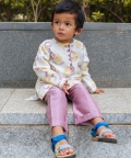 Chanderi Kurta Pyjama Set | Hand-Block Printed