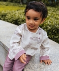 Chanderi Kurta Pyjama Set | Hand-Block Printed