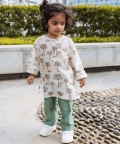 Chanderi Kurta Pyjama Set | Hand-Block Printed
