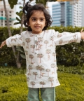 Chanderi Kurta Pyjama Set | Hand-Block Printed