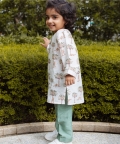 Chanderi Kurta Pyjama Set | Hand-Block Printed