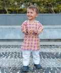 Chanderi Kurta Pyjama Set | Hand-Block Printed