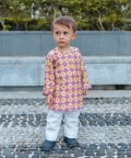 Chanderi Kurta Pyjama Set | Hand-Block Printed