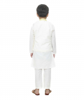 Multicolor Lace Work Jacket With Kurta And Pyjama