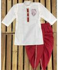 Off White Kurta With Ganpati
